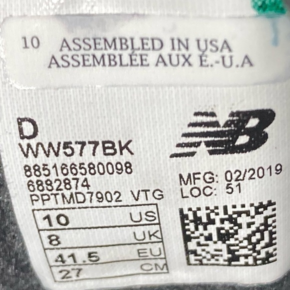 New Balance Womens Black 577 Abzorb Walking Casual Sneakers Shoes SZ US 10D Wide - Picture 11 of 11